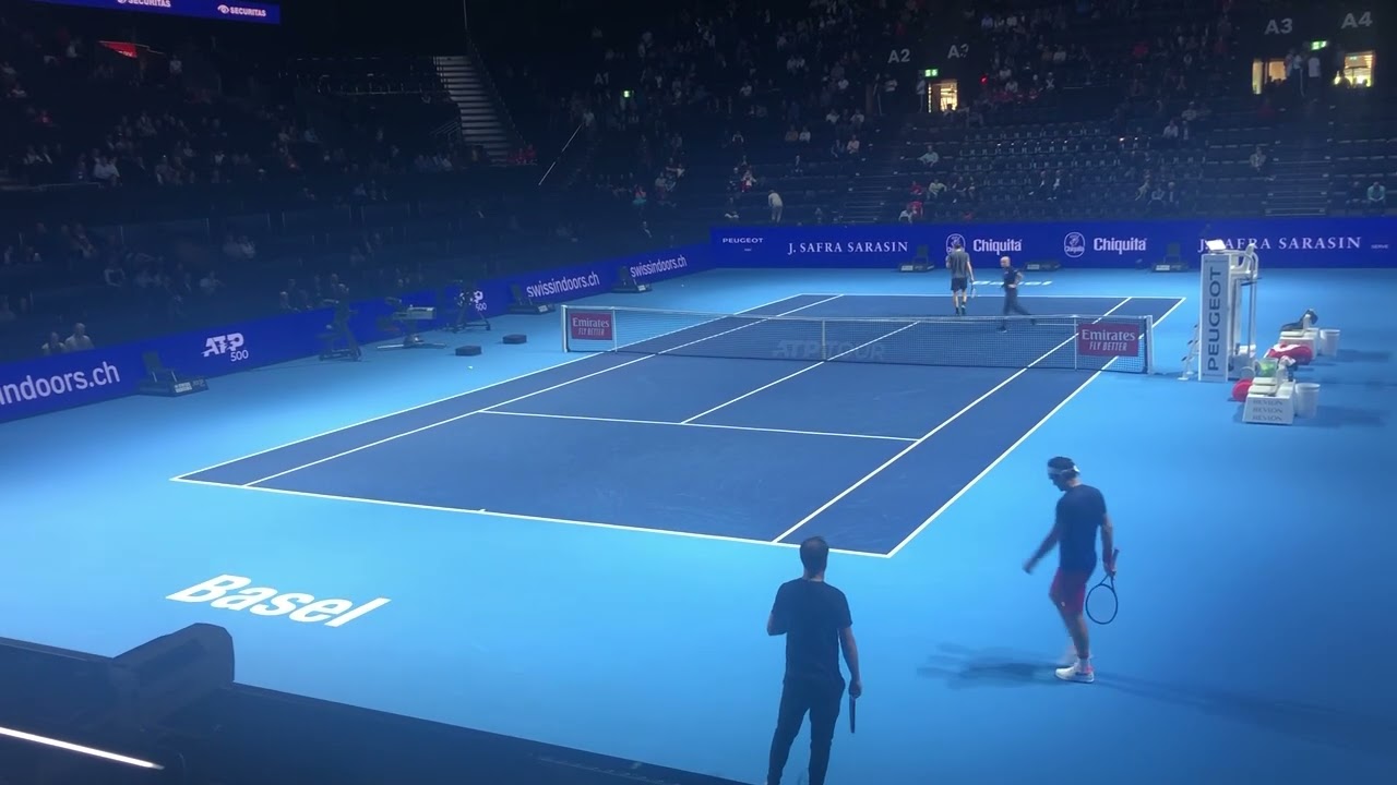 Practice Roger Federer Center Court ATP Basel 2019