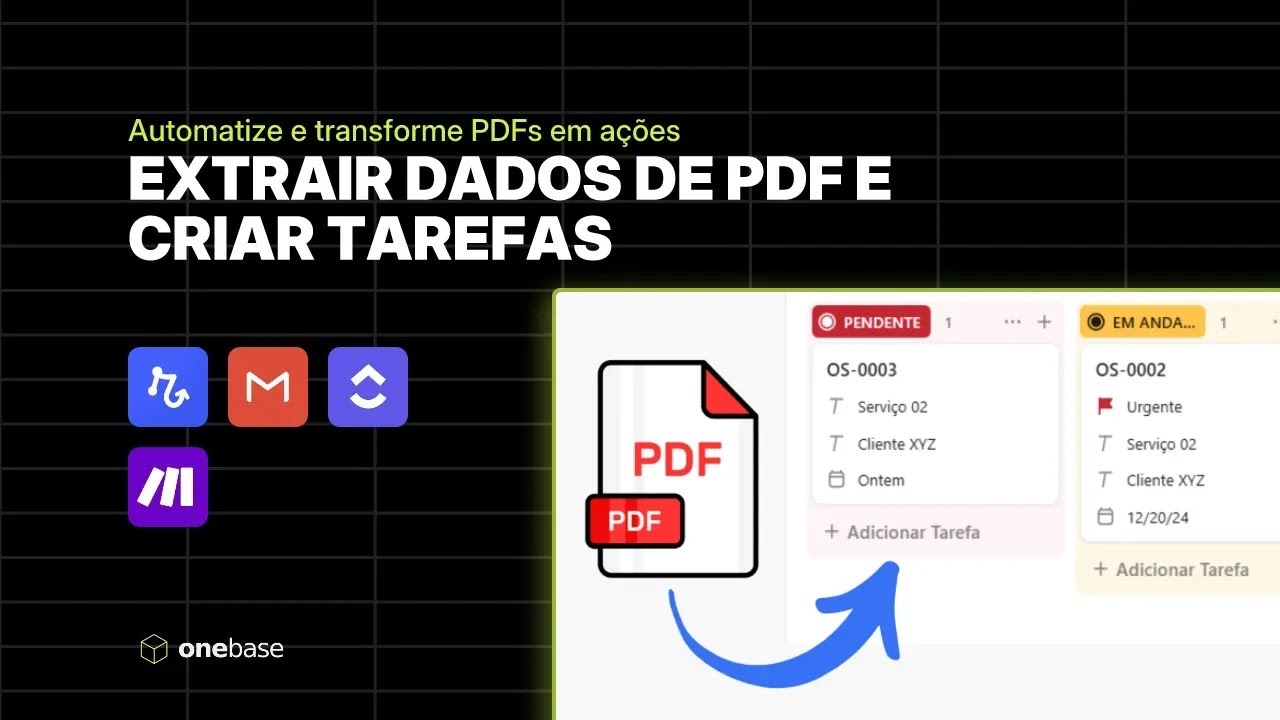 Extrair dados de PDF e criar tarefas
