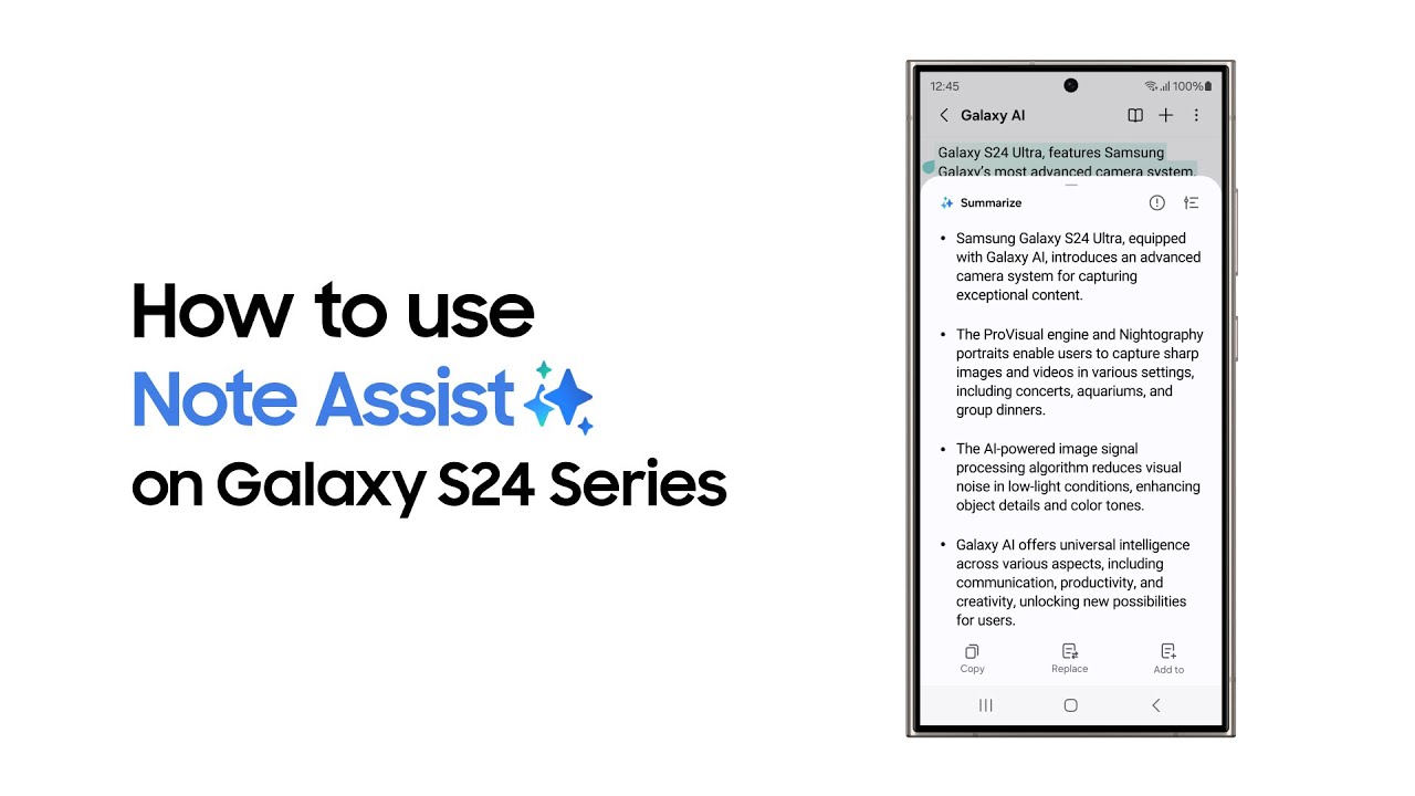 How to use Note Assist | Galaxy AI | Galaxy S24 Series | Samsung