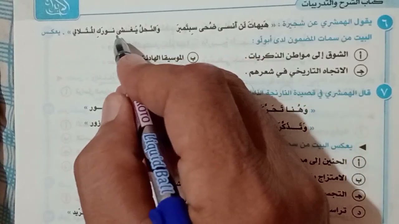 حل تدريبات أدب مدرسة أبولو من كتاب الإبداع للصف الثالث الثانوى 2025