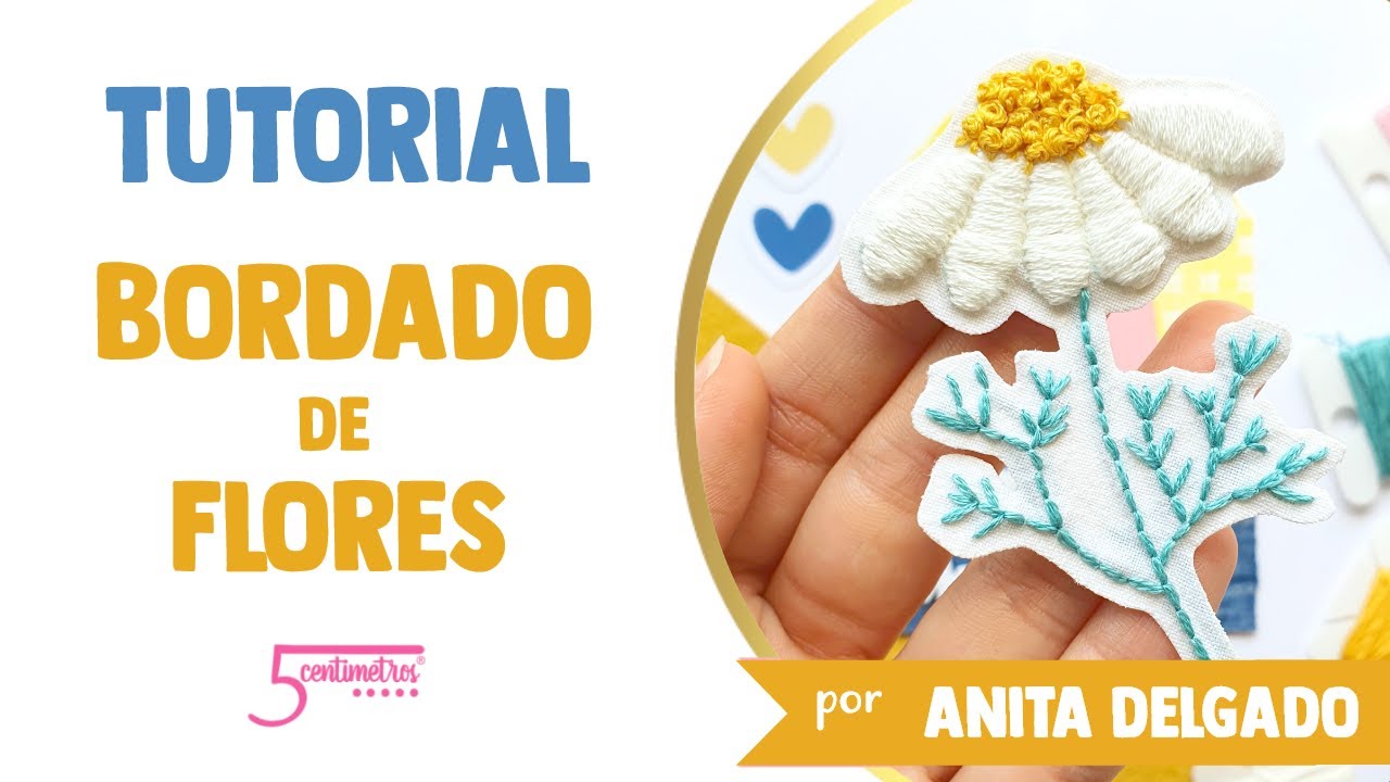BORDADO a MANO - PASO a PASO 🧵 para PRINCIPIANTES 🌼Cómo BORDAR FLORES