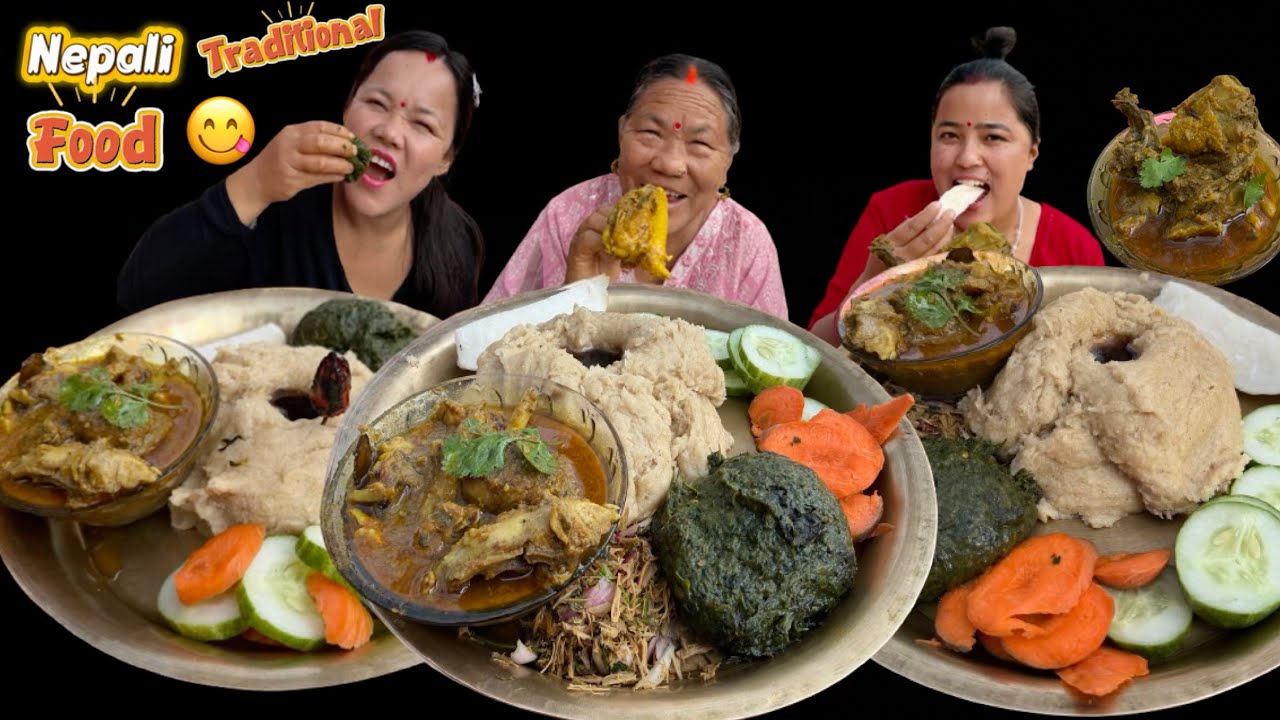 DIDHO SISNU LOCAL KUKHURA KO MASU SINKI KO ACHAR EATING CHALLENGE || Nepali traditional food 