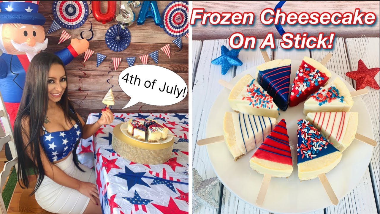 Frozen Cheesecake On A Stick- MUST TRY! | DIY Fourth of July Treats