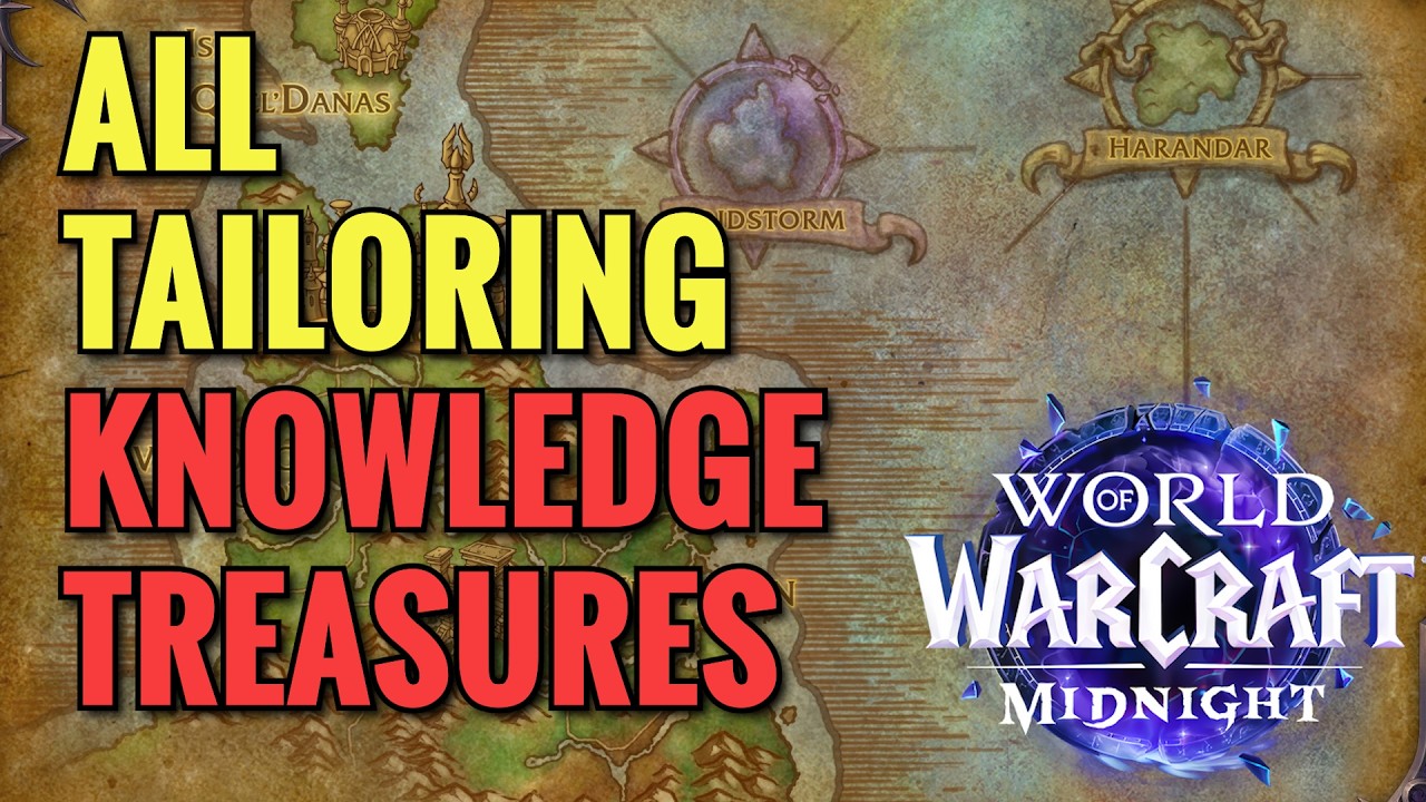 All Midnight Tailoring Knowledge Treasures 8/8 (WoW Midnight)