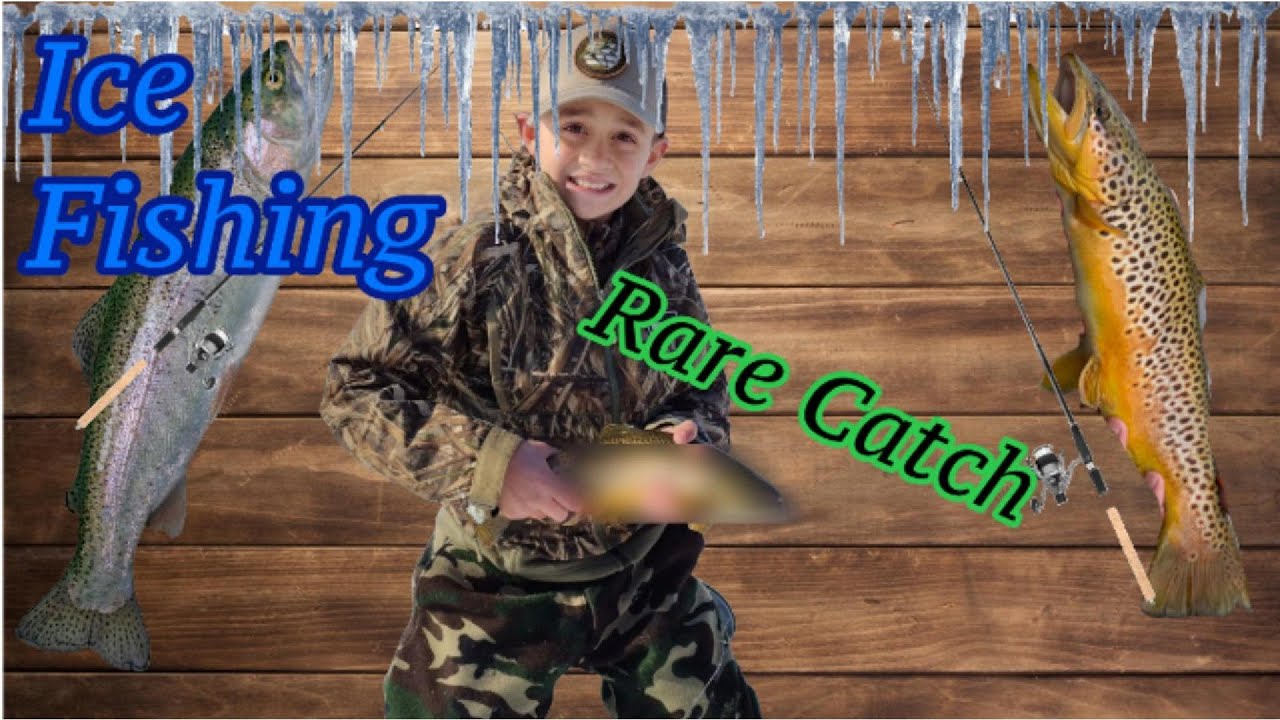 Trying ice fishing with a rare surprise catch!