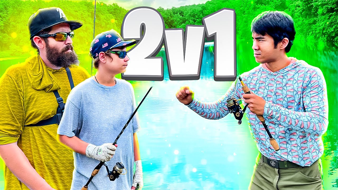 2v1 Bass Fishing CHALLENGE vs. Father/Son Duo!!! (SURPRISE CATCH)