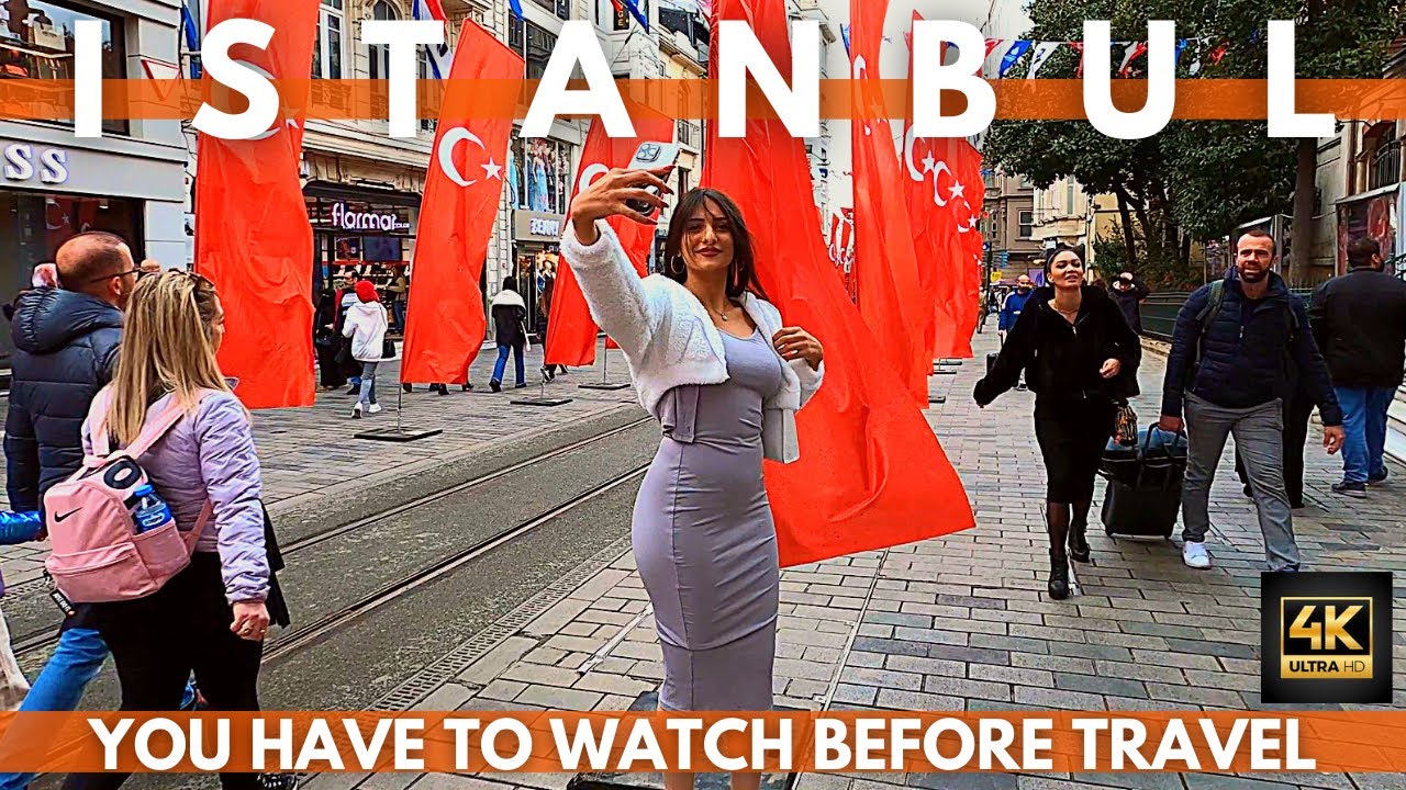 Istanbul Turkey 2022 4K Walking Tour-TAKSIM SQUARE,ISTIKLAL STREET,GALATA TOWER,KARAKOY,EMINONU