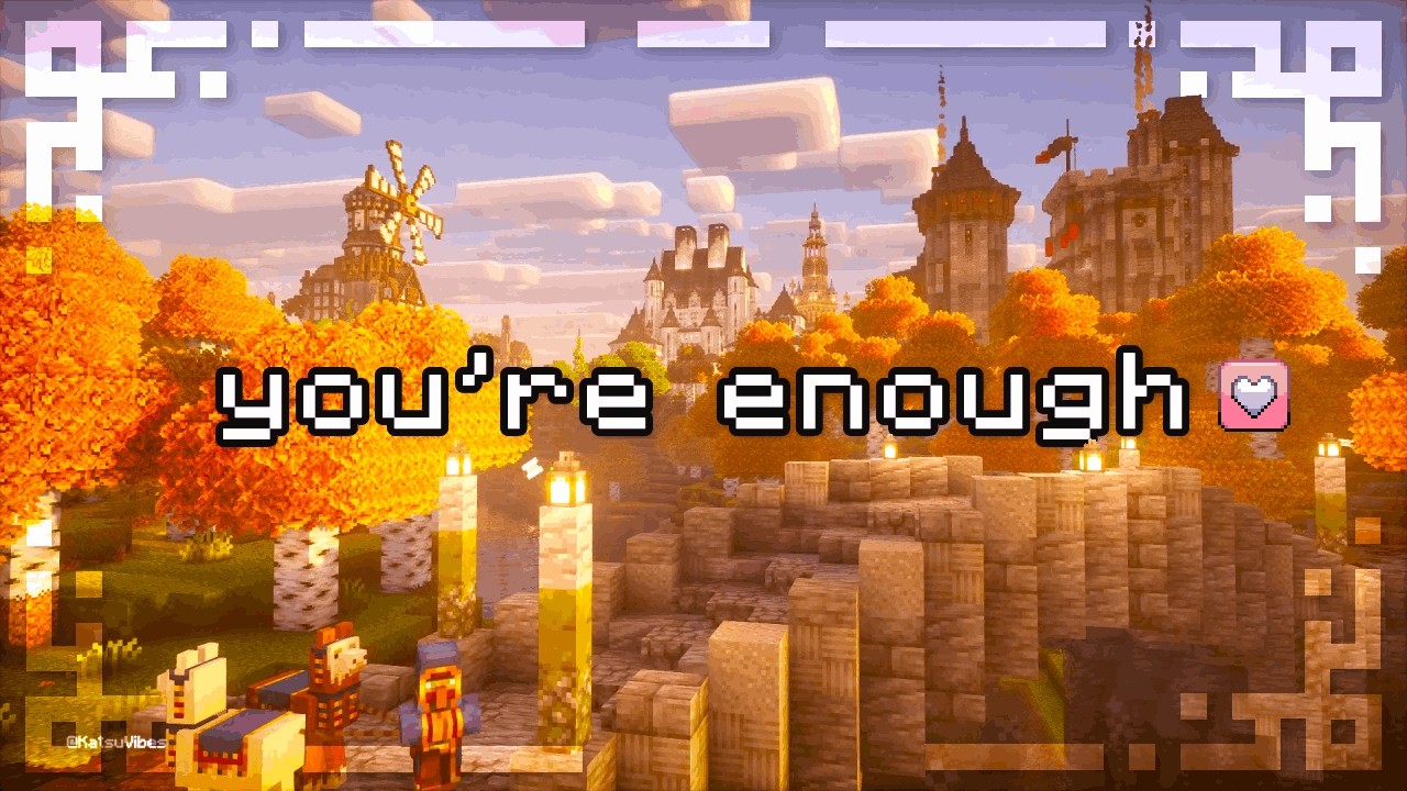 you need rest... | 🏰 Autumn Fantasy Kingdom | 💜 Relaxing Music Rain Minecraft Ambiance Sleep & Study