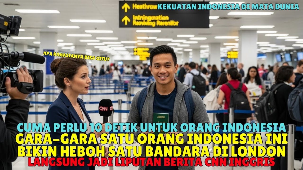 ORANG INDONESIA SATU INI BIKIN HEBOH SATU BANDARA INGGRIS! ALASANNYA BIKIN GAK MASUK AKAL