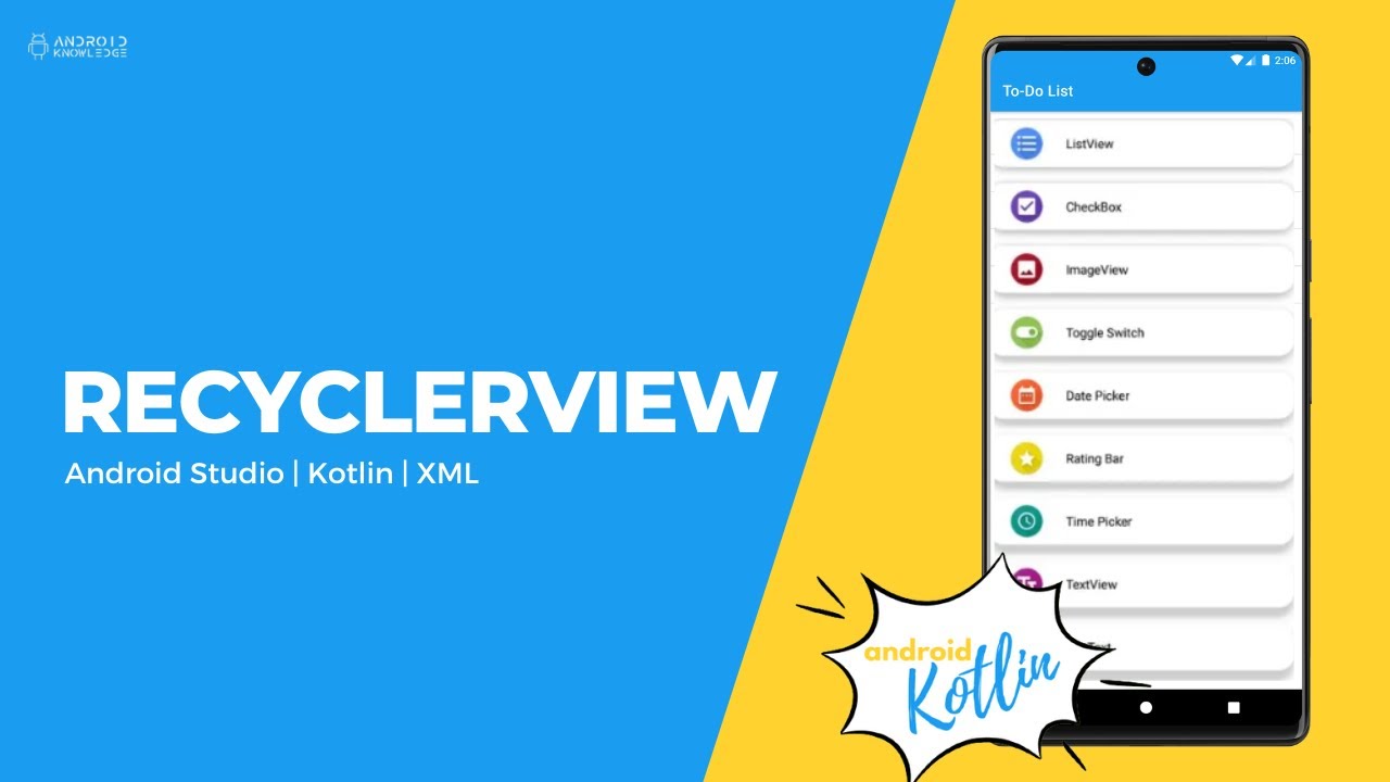 RecyclerView в Android Studio с использованием Kotlin | Знания об Android