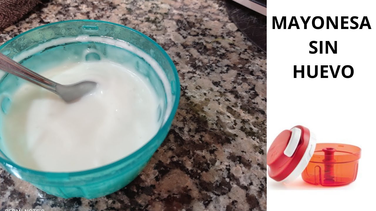 Mayonesa sin huevo en el turbo chef de Tupperware