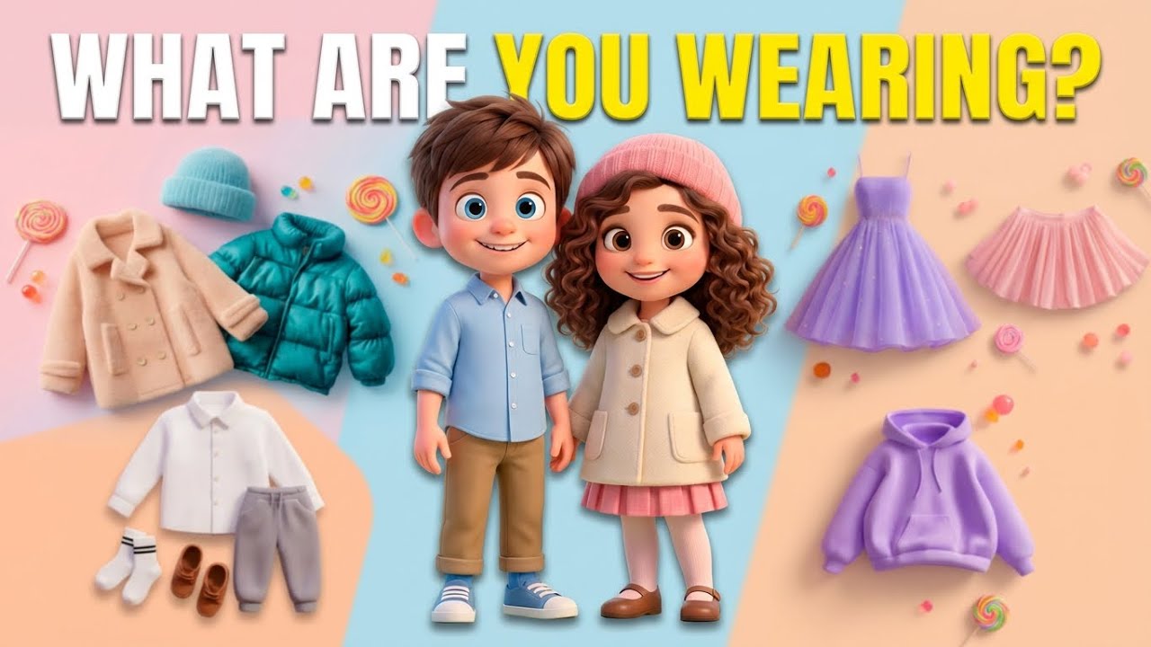 Learn Clothes in English 👕👗 | Kids Song About Clothes | What Are You Wearing?