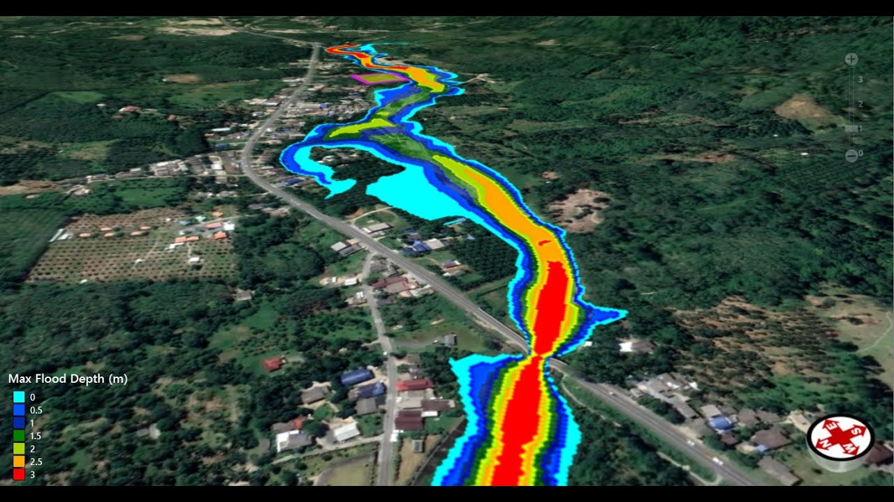 GeoHECRAS 2D with Land cover layers (Pre-development)