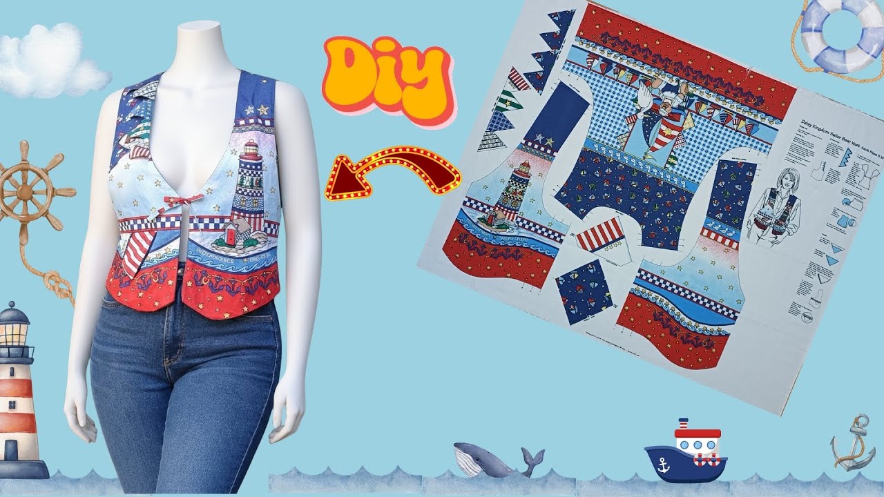 Daisy Kingdom Vintage Sailor Bear Vest | Handmade Sewing Tutorial