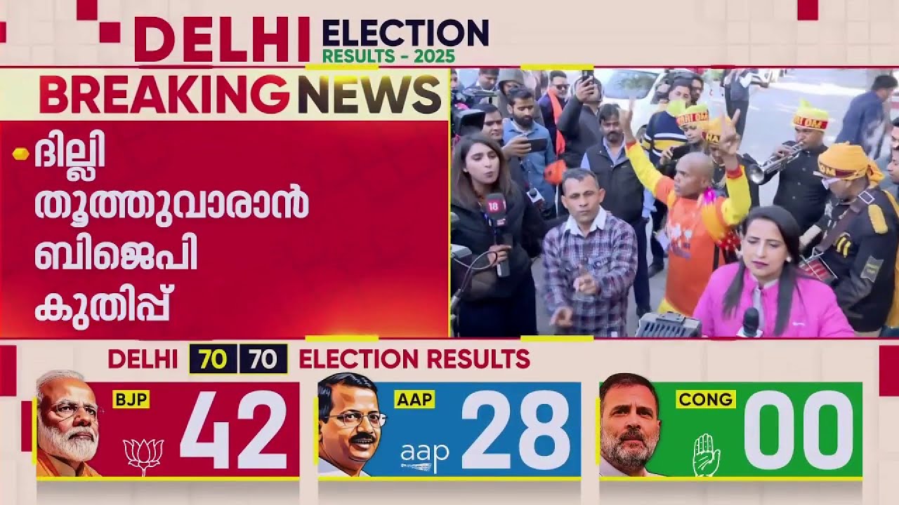 ആപ്പ് ഹാങ്ങാവുന്നു, ആഹ്ലാദം തുടങ്ങി BJP, ദില്ലിയില്‍ താമരക്കാലം