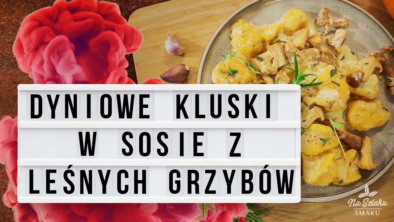 Dyniowe kluski w sosie z leśnych grzybów