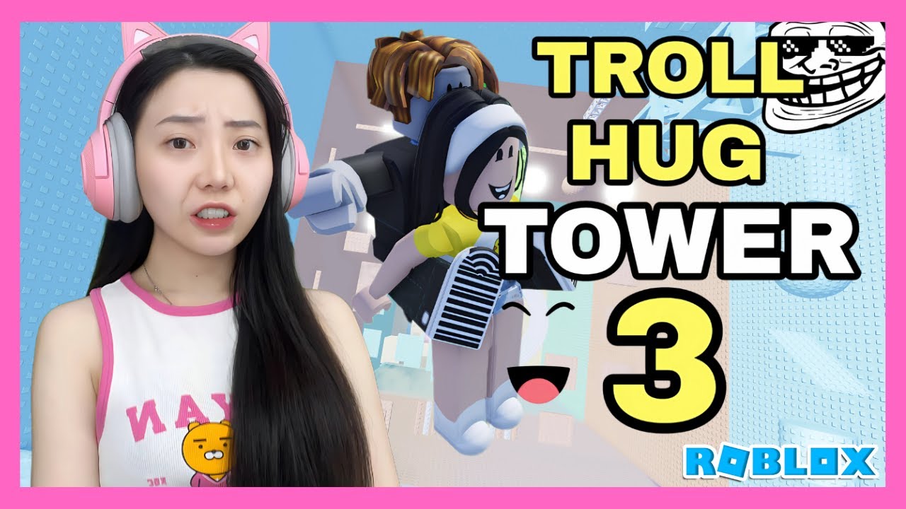 Ampun deh Bocil Trolll !!! TROLL Hug Tower 3  - Roblox Indonesia