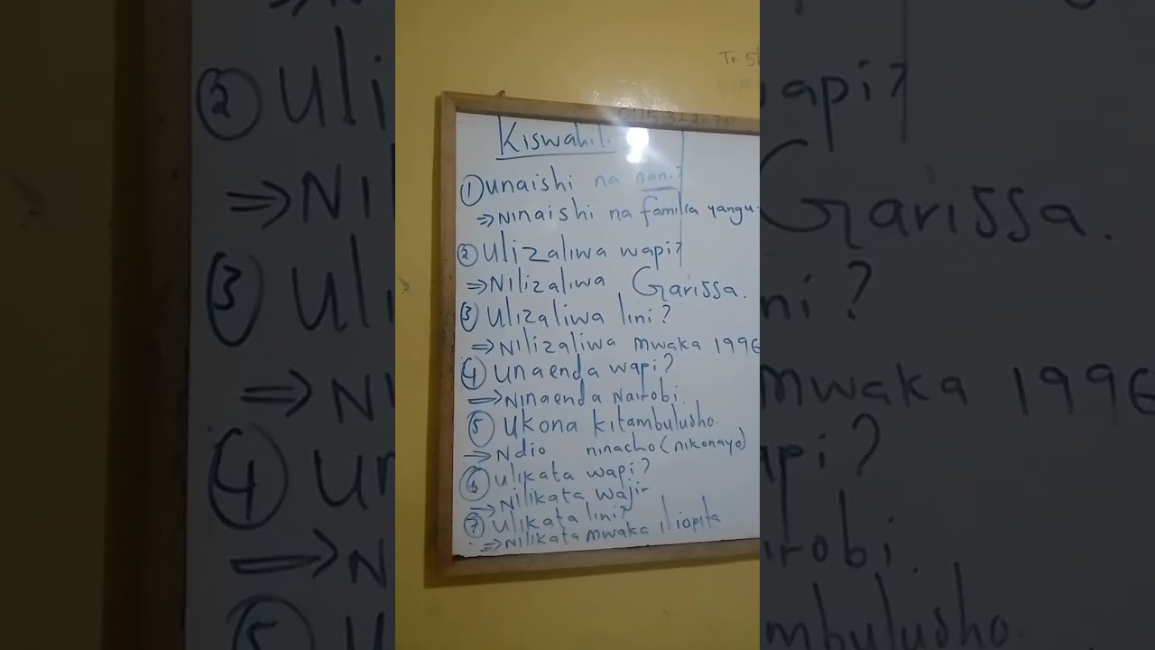 Kiswahili to somali askarta iyo sualaha ee dad Ka weydiso marka safarka tahay
