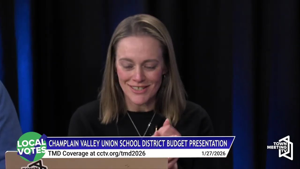 Town Meeting Day 2026: Champlain Valley Union School District Budget Presentation - 1/27/2026