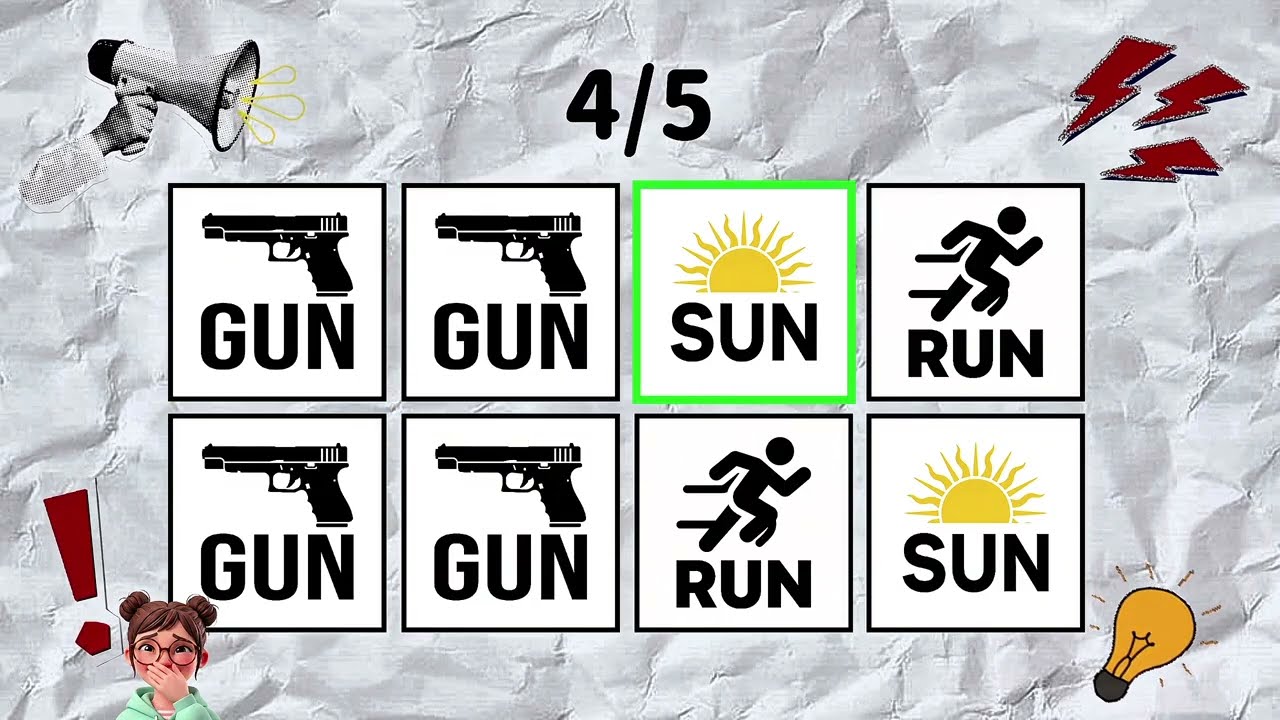 Say The Word On Beat! 🎵 Level 1 to 3 (Sun vs Gun) Easy to Insane