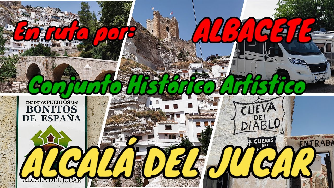 ALCALÁ DEL JUCAR. En Autocaravana por Albacete. Visitamos dos Casas Cueva y el Castillo.