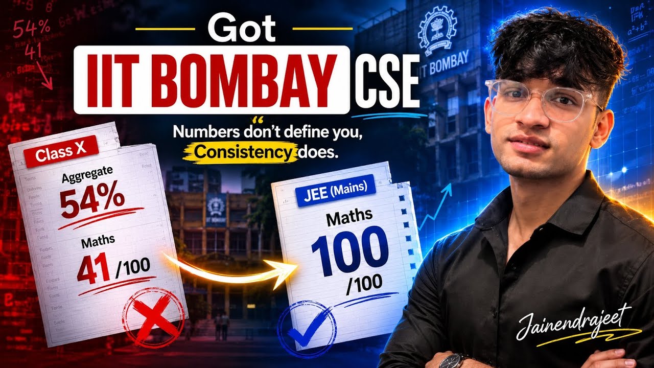 Journey of an Average Student 👨&zwj;🎓to IIT Bombay CSE🚨| Jainendrajeet | #iit #jee #motivation #journey