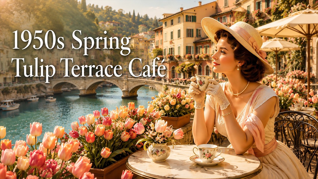1950s Spring Tulip Terrace Caf&eacute; | Vintara's Vintage Songs
