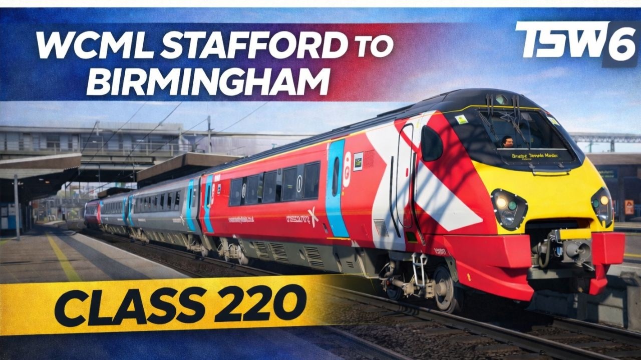 Train Sim World 6 | Class 220 Voyager in New CrossCountry Livery | WCML