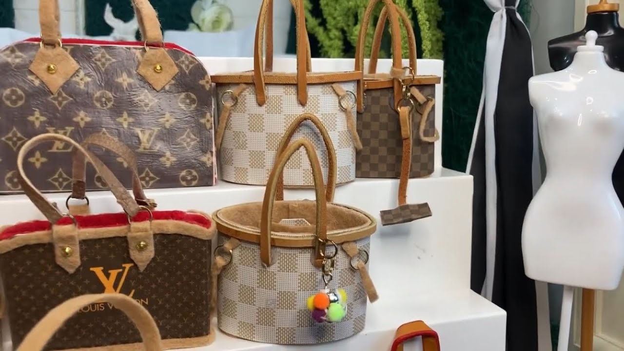 My Entire DIY Collection of Mini Purses, Bags, Totes and Luggages for Barbie Dolls