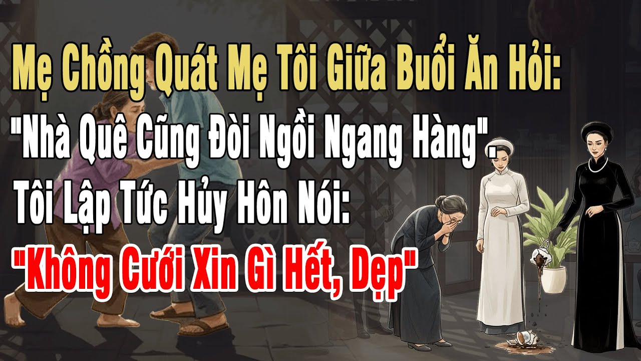 Ăn Hỏi Mẹ Chồng Quát Mẹ Tôi: 