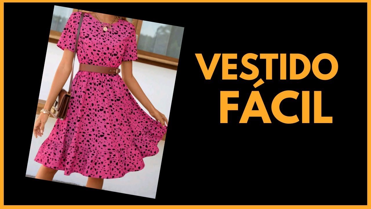 VESTIDO FÁCIL Passo a Passo Sem Moldes Para Iniciantes