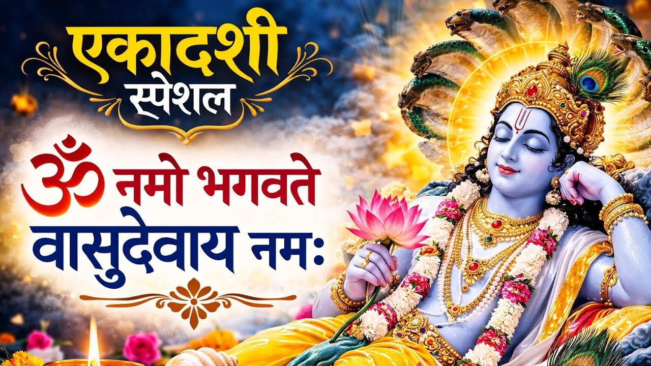 एकादशी स्पेशल | ॐ नमो भगवते वासुदेवाय नमः | विष्णु मंत्र | Ekadashi Special Vishnu Mantra | 