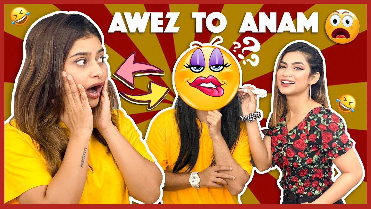 Turning Awez into Anam  Makeup Transformation 😱  Ft :- @NagmaMirajkar  || Awez Darbar