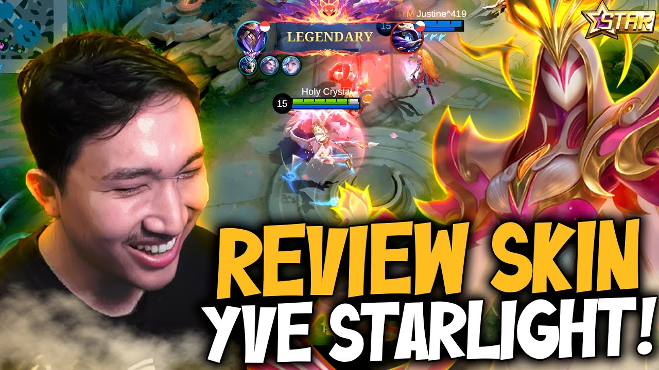 REVIEW SKIN YVE STARLIGHT, SKIN YANG CAKEP BANGET GUYS !! - Mobile Legends #MLBBIDCreator