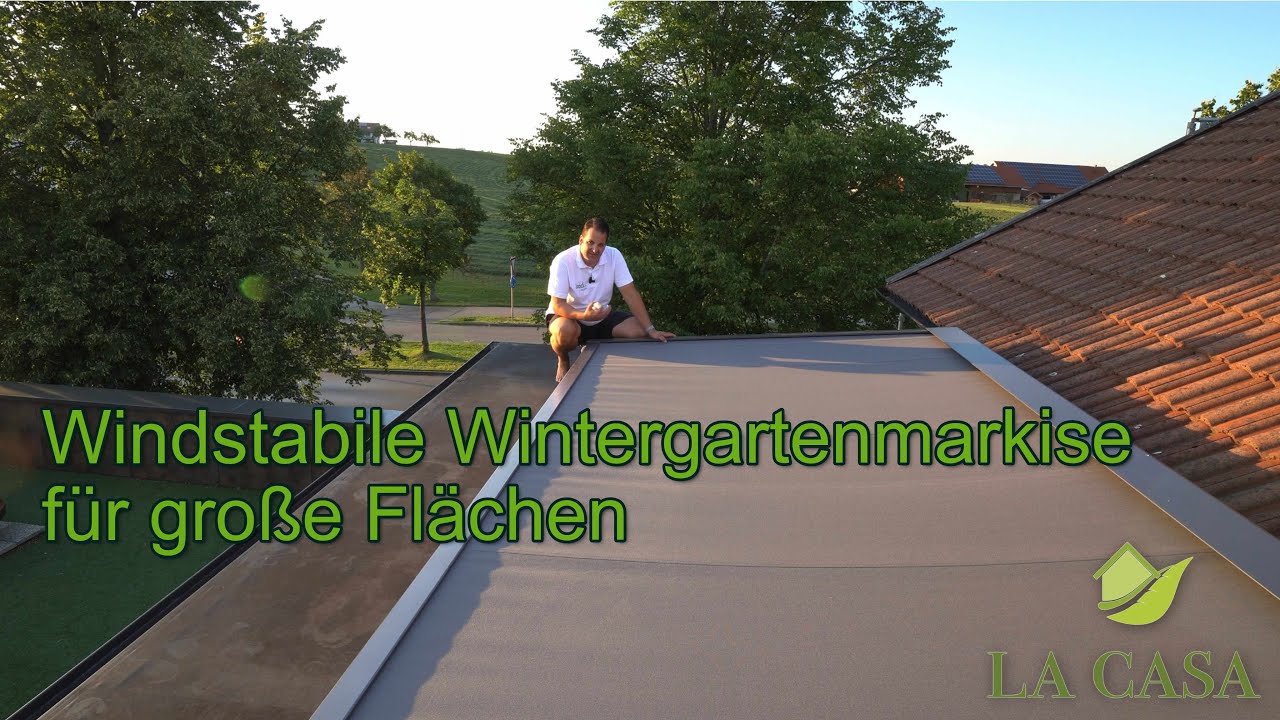 Windstabile Wintergartenmarkise au&szlig;en 