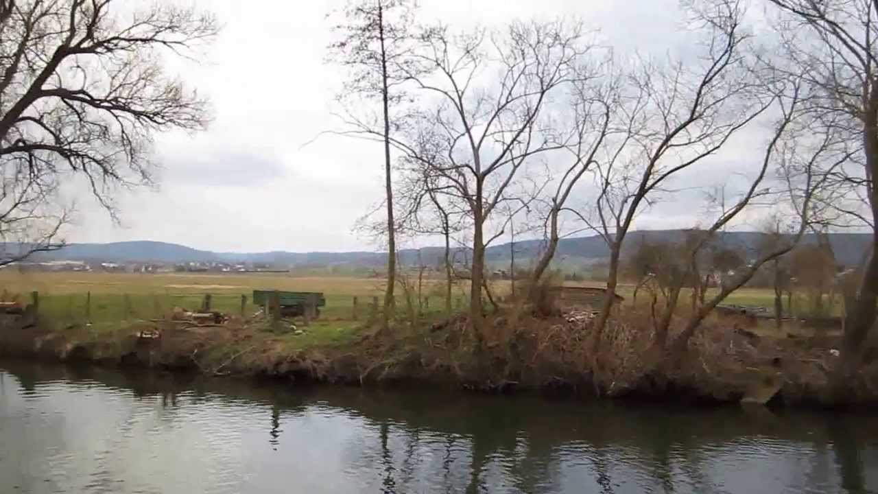 Werra River in Tiefenort, Germany