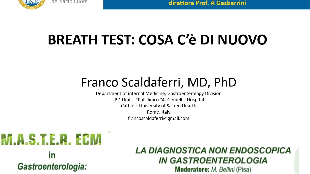 Breath Test: cosa c'&egrave; di nuovo (F. Scaldaferri)