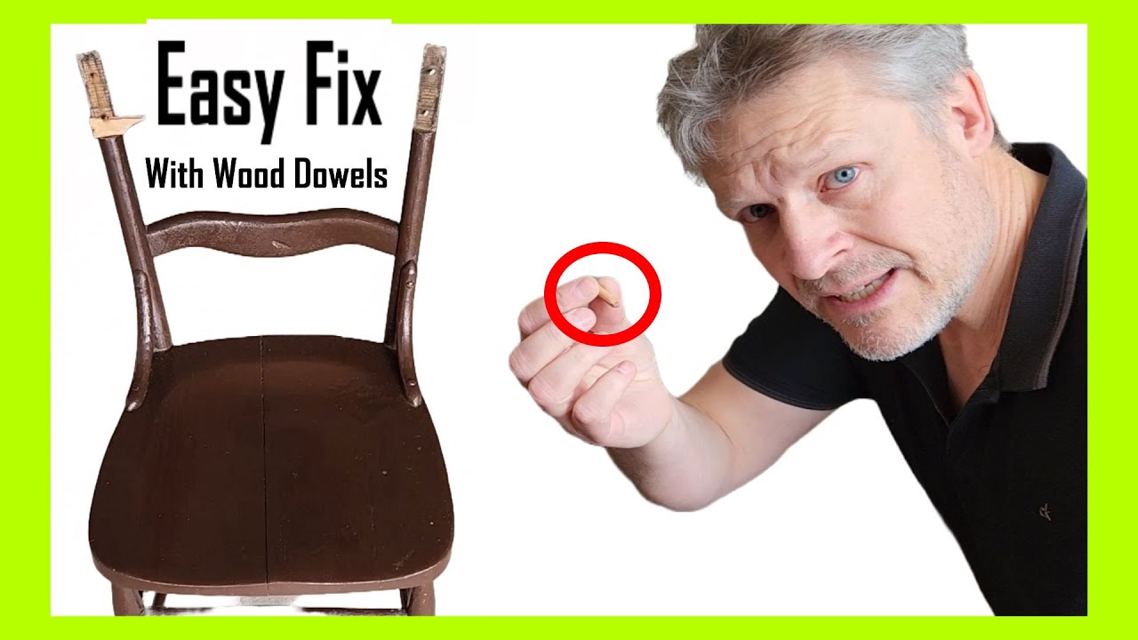 EASY: How To Repair A Broken Wood Chair With Dowels