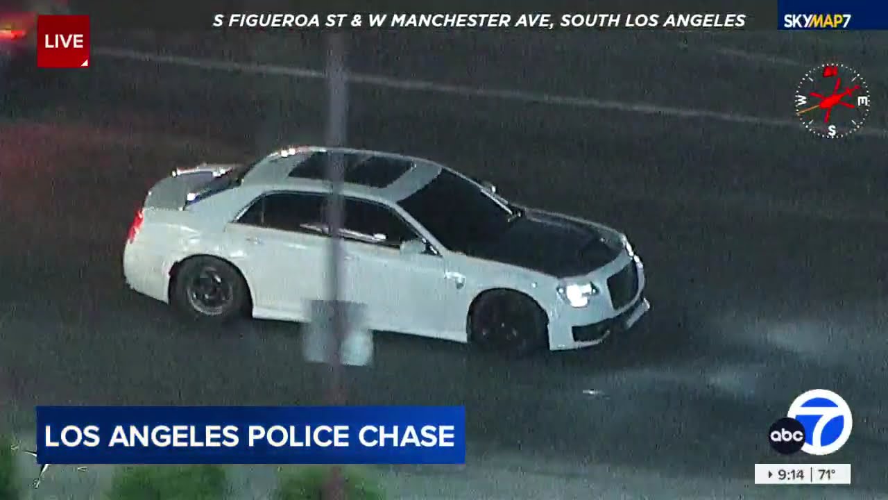 END OF CHASE: Police chasing driver in Los Angeles