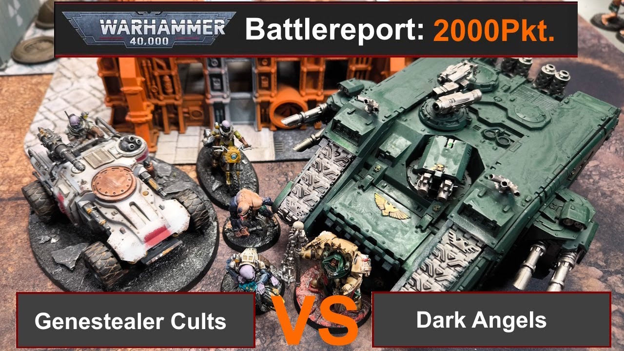 Warhammer 40k Battlereport: Genestealer Cults vs. Dark Angels 2000Pkt 10Edi deutsch