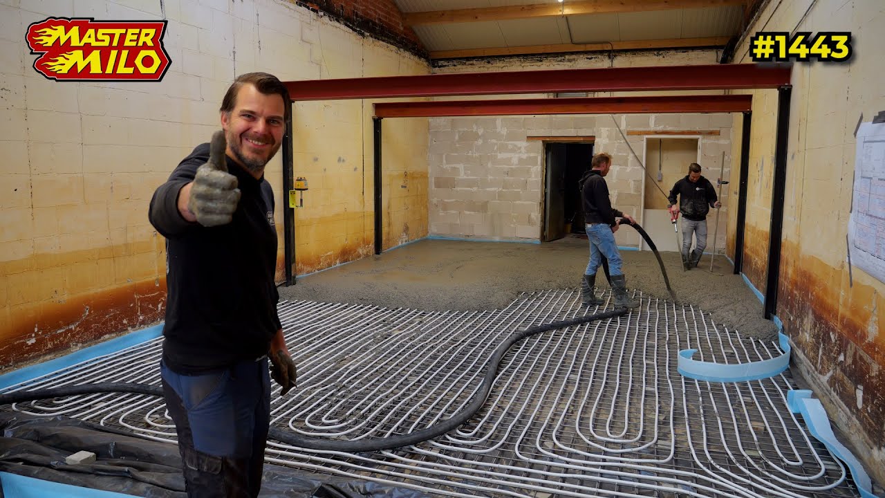 Beton storten voor de verbouwing van het woonhuis! #1443