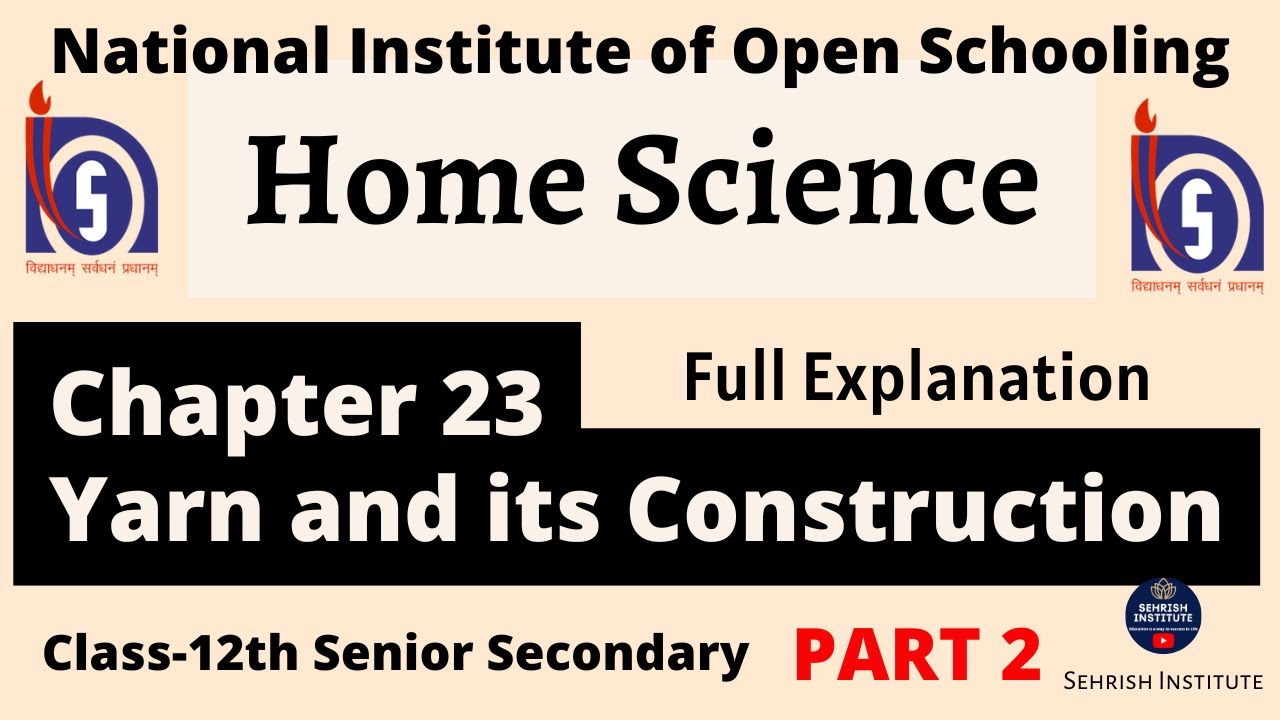 NIOS Домоводство, глава 23, урок 12 | Часть 2 | 