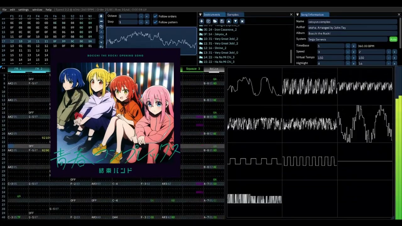 kessoku band - seisyun complex (ym2612 + sn76489 arrangement)