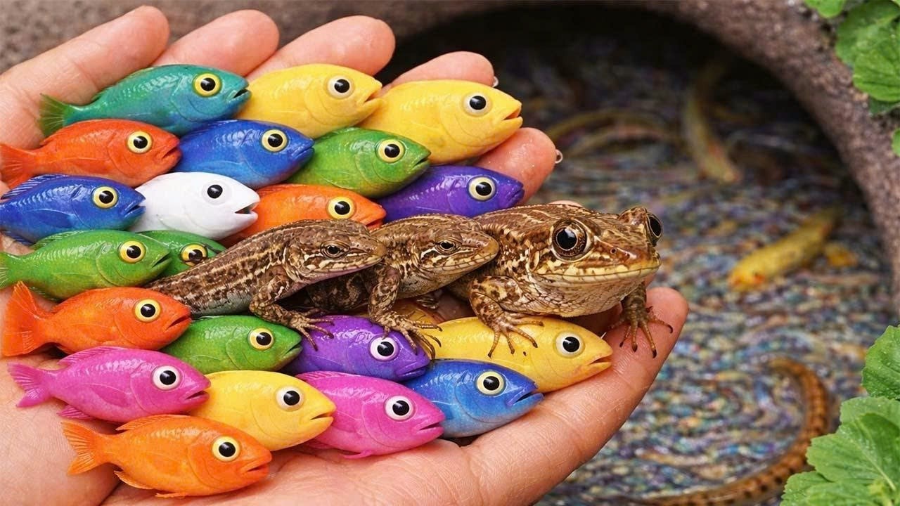 Colorful Pond Creatures &ndash; Seven-Colored Frog, Lizard & Strange Eggs 🐸🦎🥚