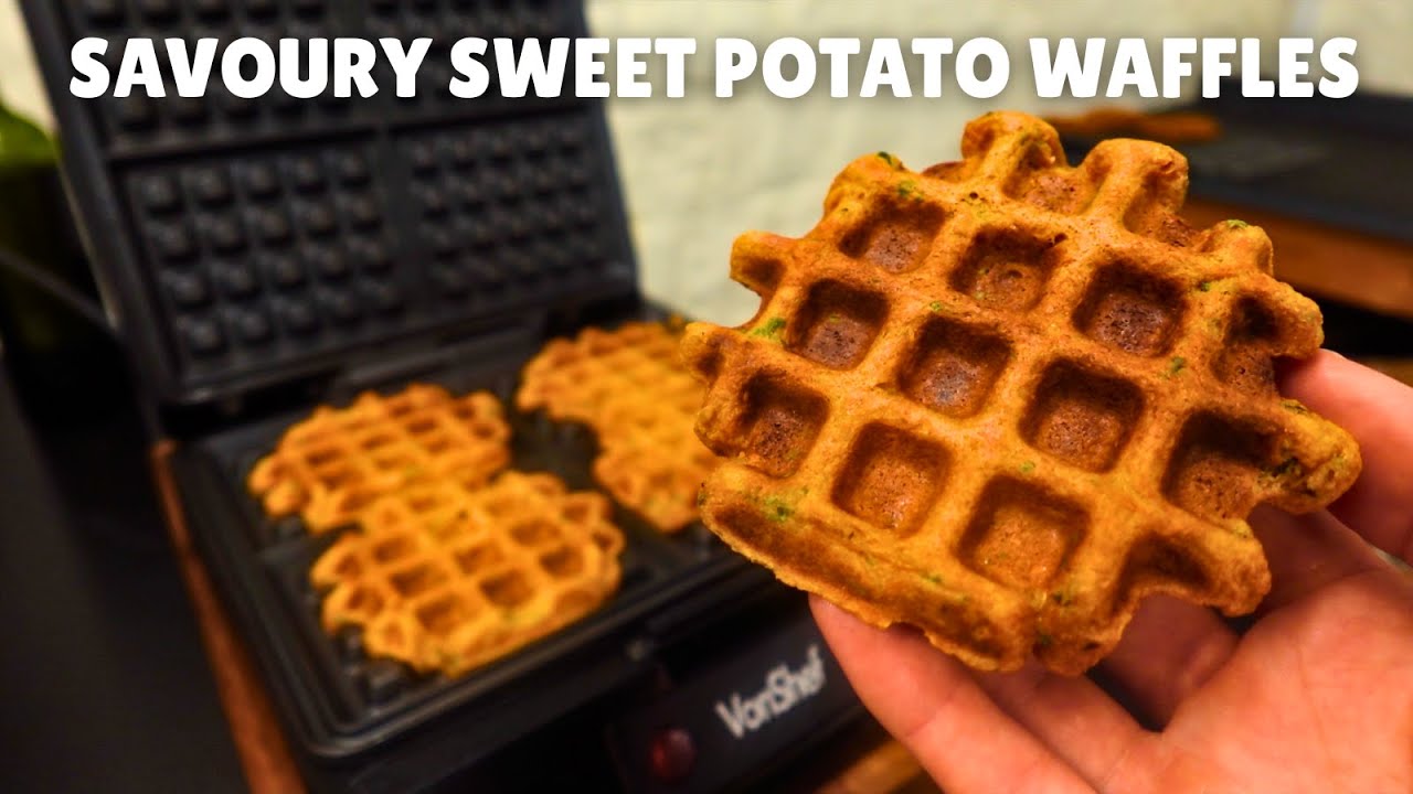 How to Make Savoury Sweet Potato Waffles (Gluten Free, Vegan and Nutritious)