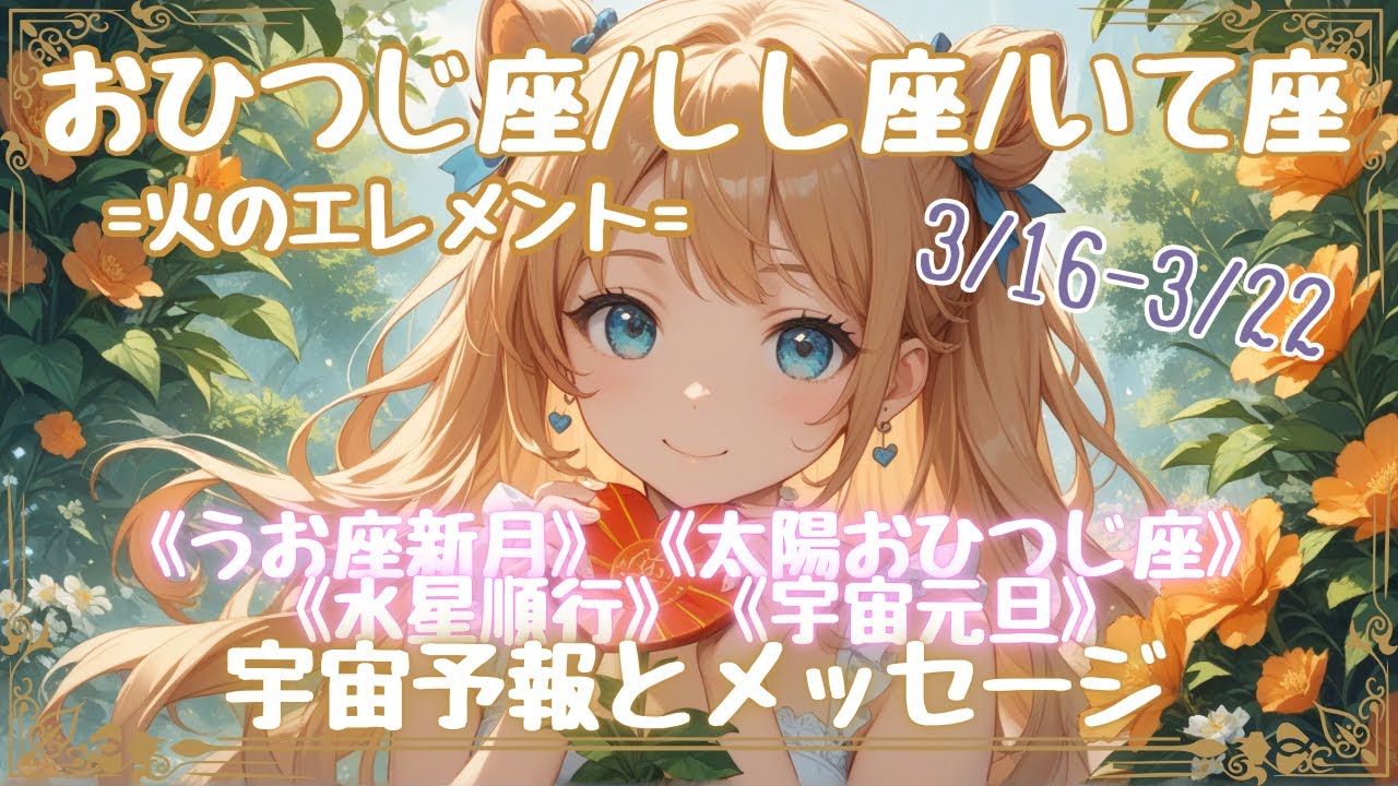 週刊宇宙予報🔥火のエレメント🔥おひつじ座♈️しし座♌️いて座♐️