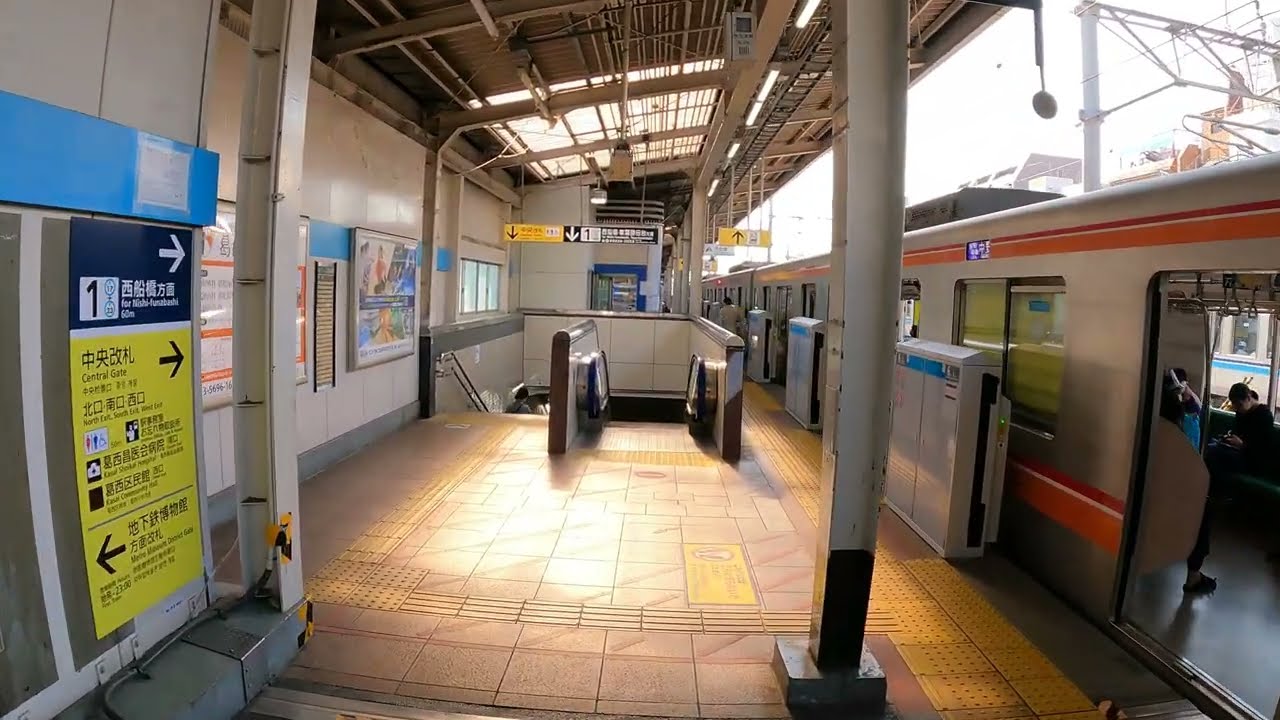 Kasai Station T17 Walk | Tokyo Metro Tozai Line Exploration | Japan 4K ASMR