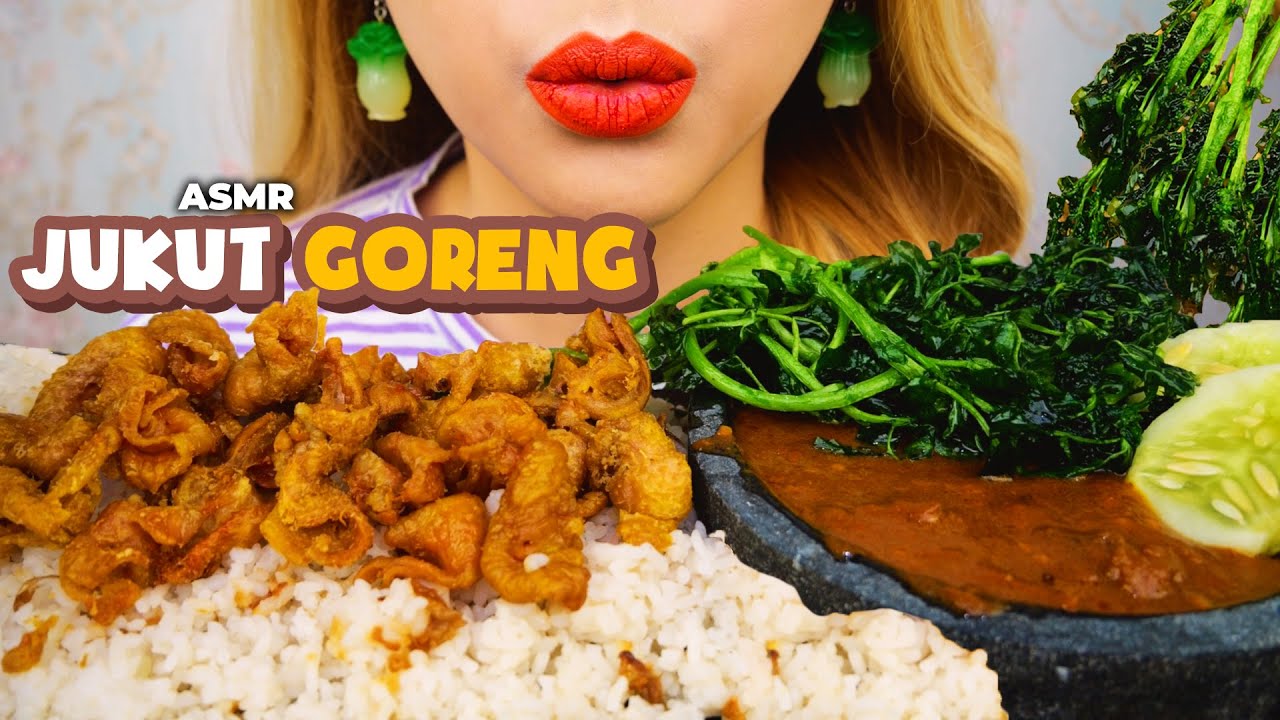 SEMPET MAT1 DONG MICNYA 🎙😣😵‍💫 ASMR NASI UDUK KULIT AYAM PAKE JUKUT GORENG COEL SAMBEL TERASI‼️
