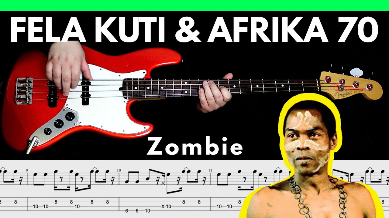 Fela Kuti & Afrika 70 - Zombie [1977] | BASS Cover | Notation + TABS