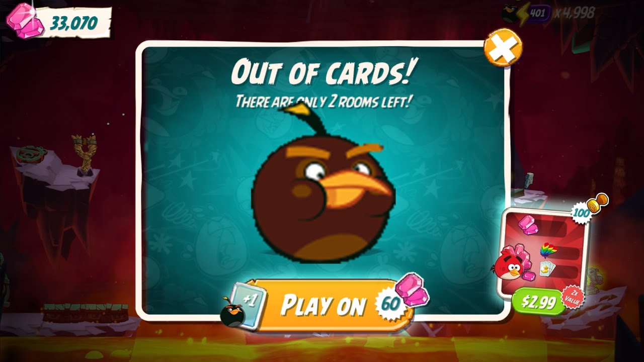 So Close!😭 Use 60 Gems - Angry Birds 2 Golden Pig Challenge 8 Rooms (Bomb)